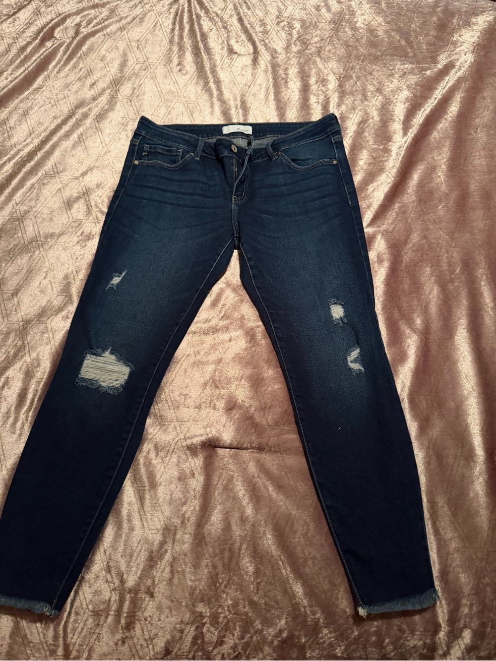 KanCan Women’s Jeans Size 15/30 Distressed Stretch Denim